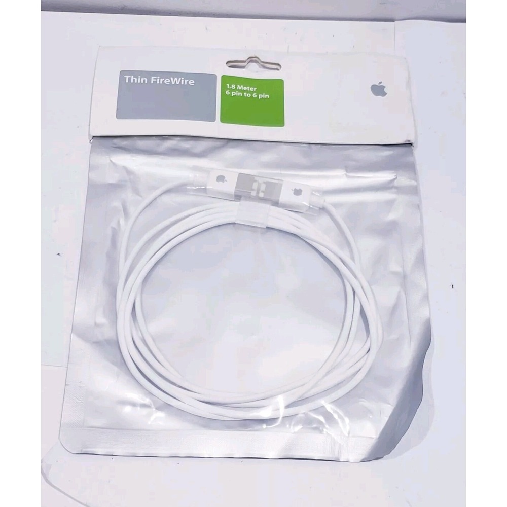 OEM Apple Thin FireWire Cable 6 pin to 6 pin - 1.8 Meter